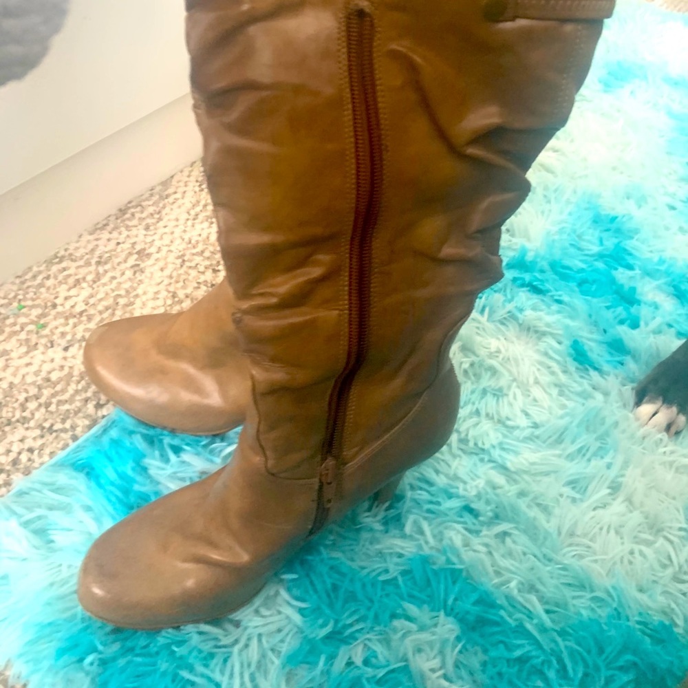 tan leather boots